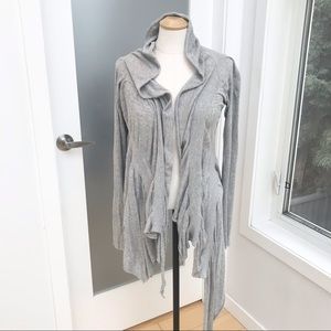 All Saints asymmetrical 100% cotton cardigan.